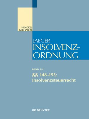 cover image of §§ 148-155; Insolvenzsteuerrecht
